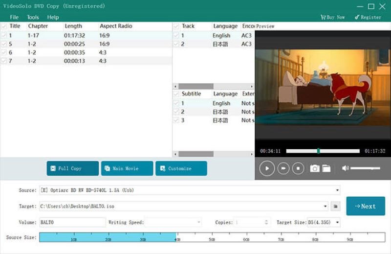 Choose Full Copy Mode