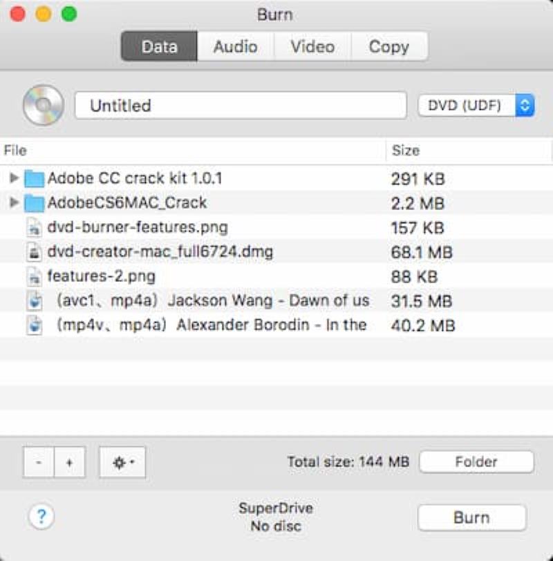 Burn Interface