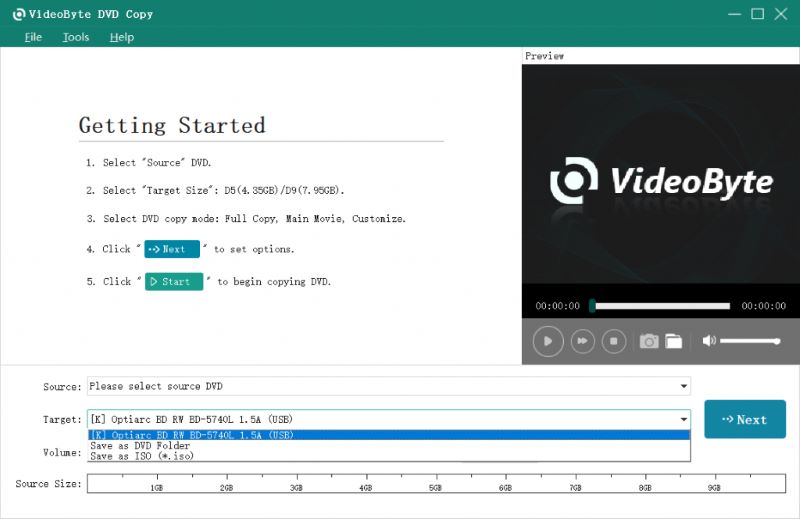 Videobyte Dvd Copy Load Source Disc