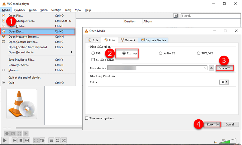 Play 3D Blu-ray on VLC