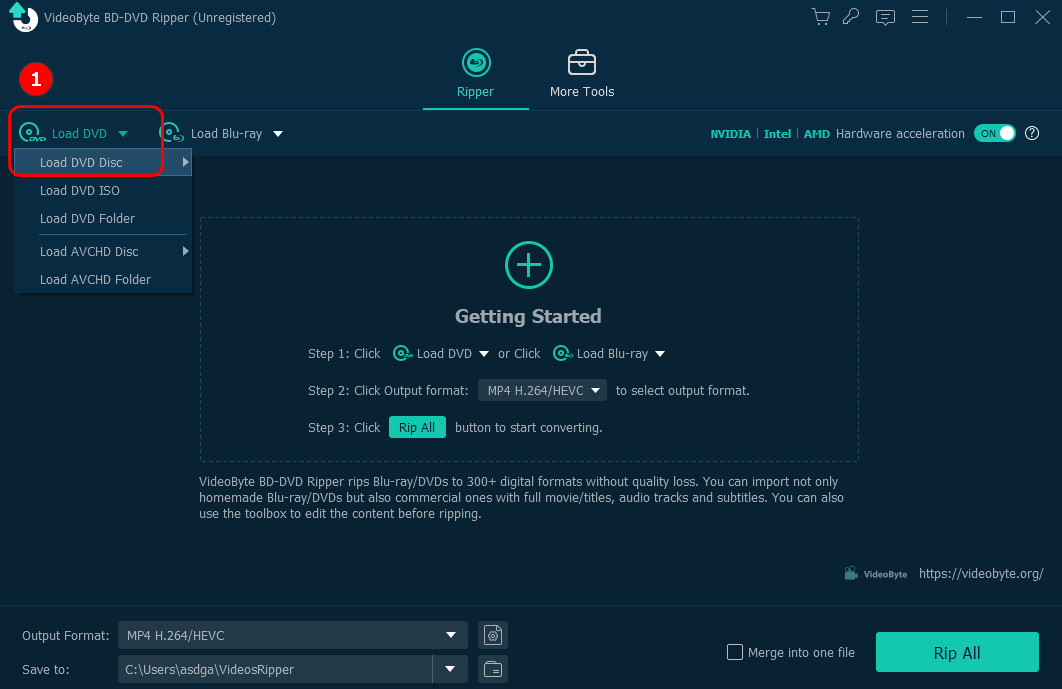 Videobyte Load Dvd Disc
