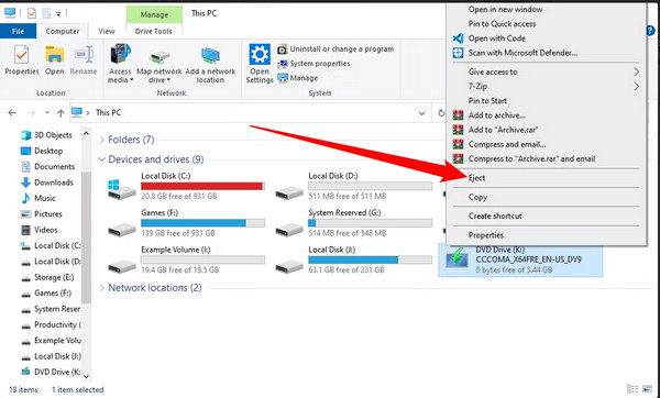 Win11 Eject