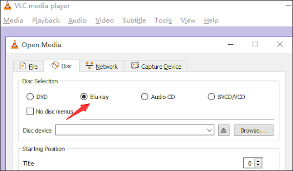 Play Blu-ray VLC
