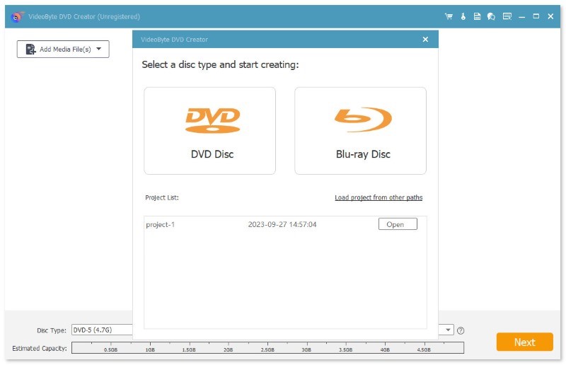 Import Videos to DVD Creator
