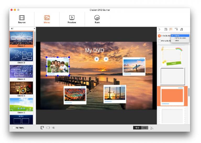 Cisdem DVD Burner Menu Editor