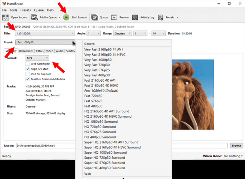 Handbrake DVD Ripper