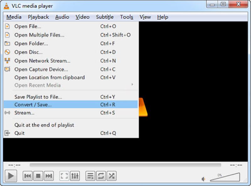 VLC Open Disc on Windows