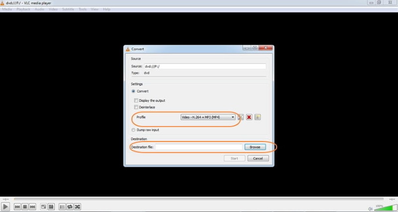 VLC Output Setting Windows