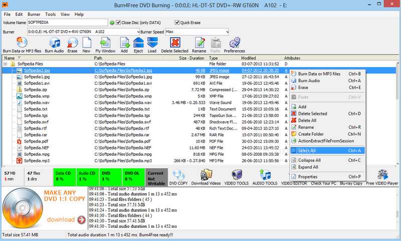 Burn4free DVD Burning