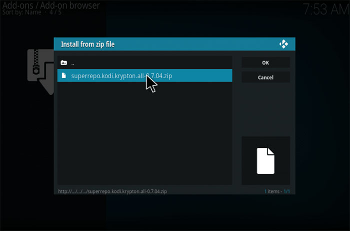 Choose Superrepo Kodi