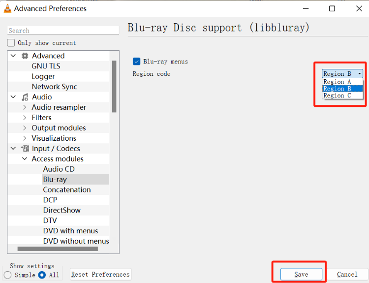 Change Region Codes on VLC