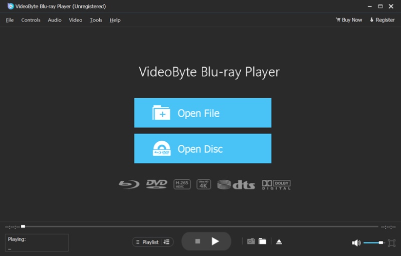 Videobyte Bluray Palyer Interface
