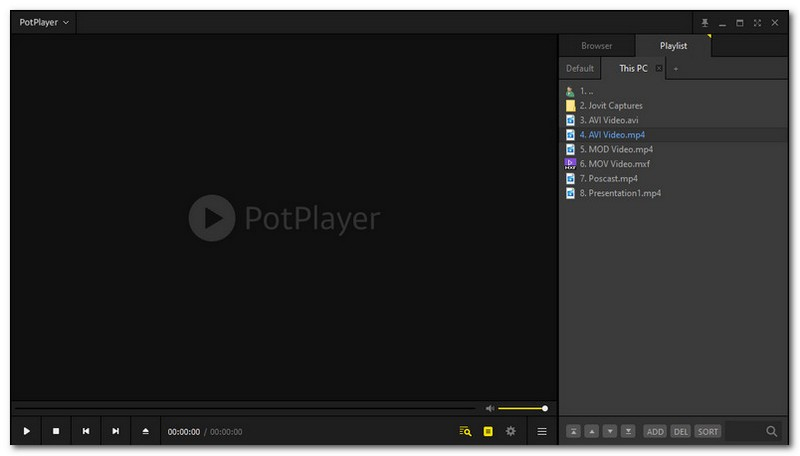 Interface Potplayer